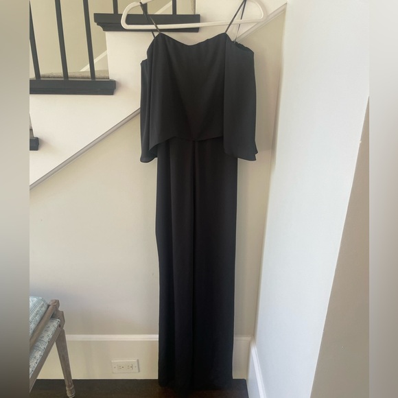 Amanda Uprichard Topanga Jumpsuit in Black. Size Large. - Picture 2 of 4